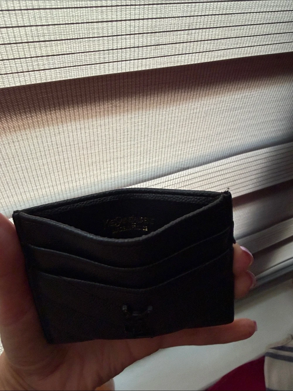 Fashion Bug Black Quilted Card Holder with Logo Detail